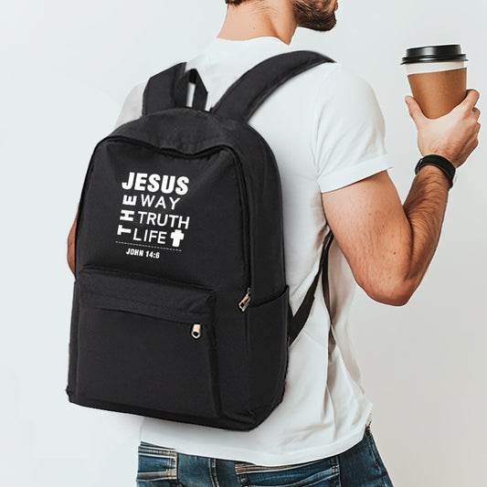 Jesus Print Large Capacity Backpack for School and Travel