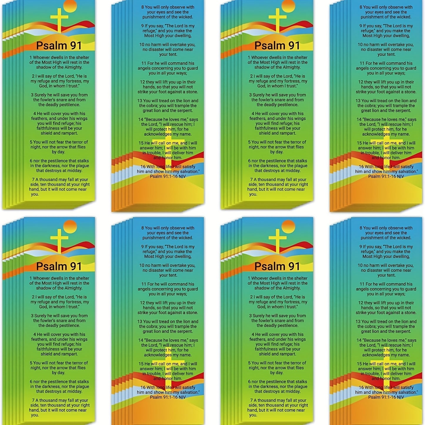 Christian Bible Bookmark Cards 120 Count Gospel Tracts