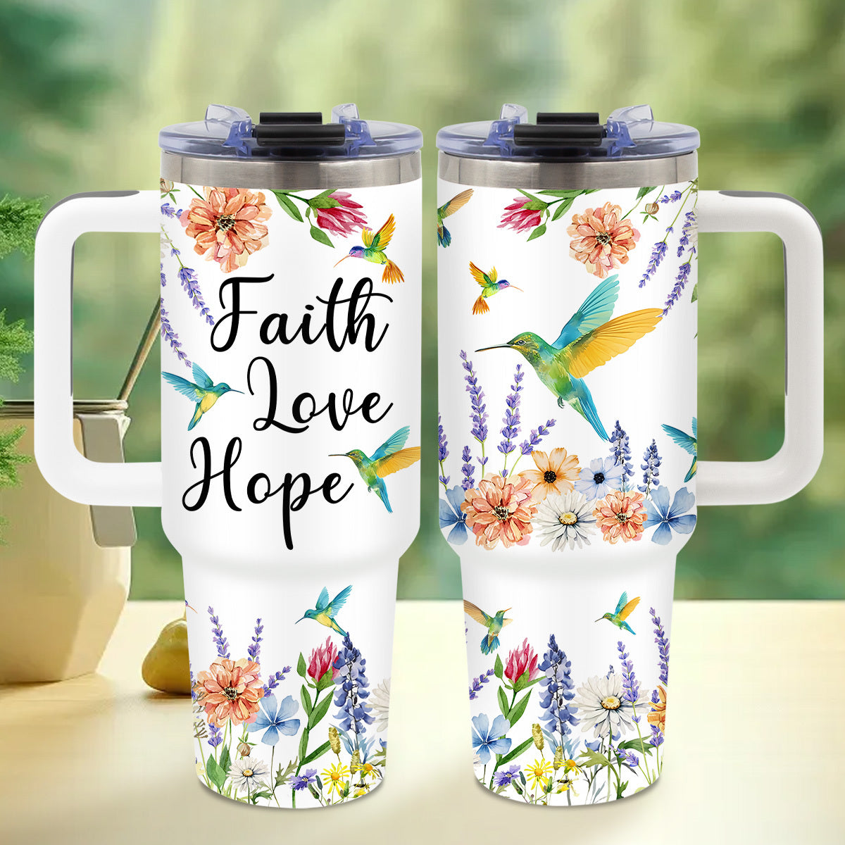 Hummingbird Tumbler Stainless Steel Insulated Travel Mug