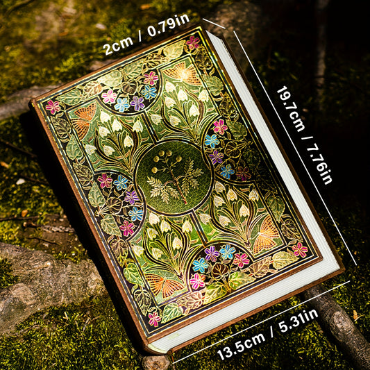 Vintage Hardcover Notebook with Butterfly Flower Design 256 Pages
