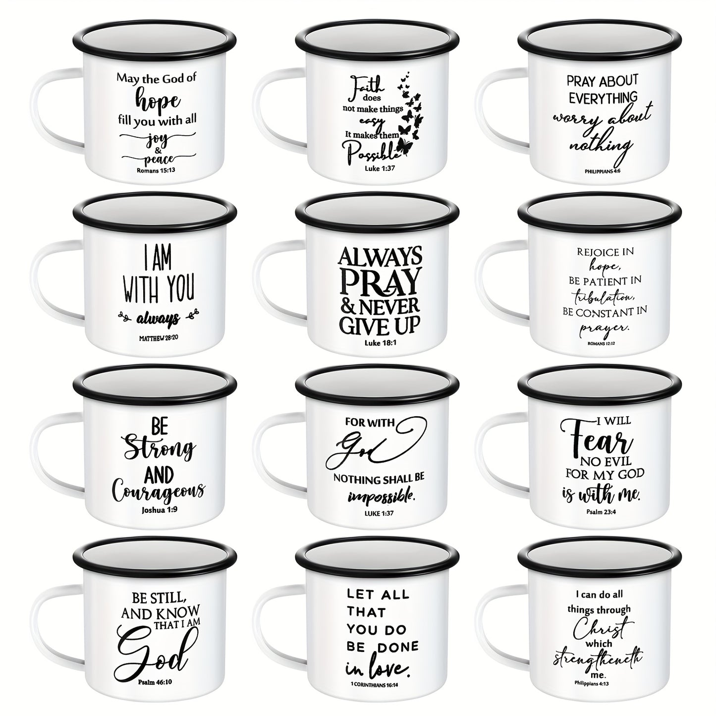 Christian Enamel Mugs With Handle Inspirational Christian Gifts