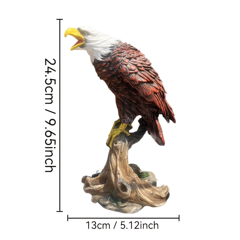 1pc Majestic Eagle Statue Floor Mount Art Deco Resin Bird Decoration