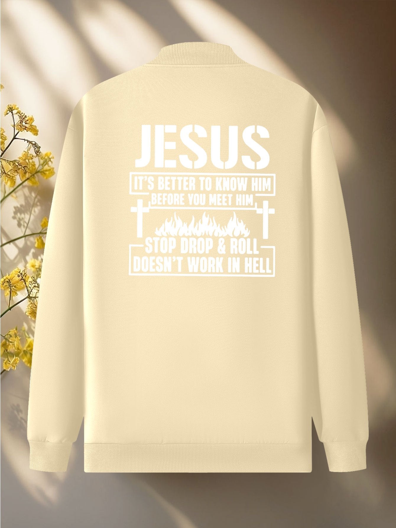 Christian Bible Message Zip Front Jacket for Church