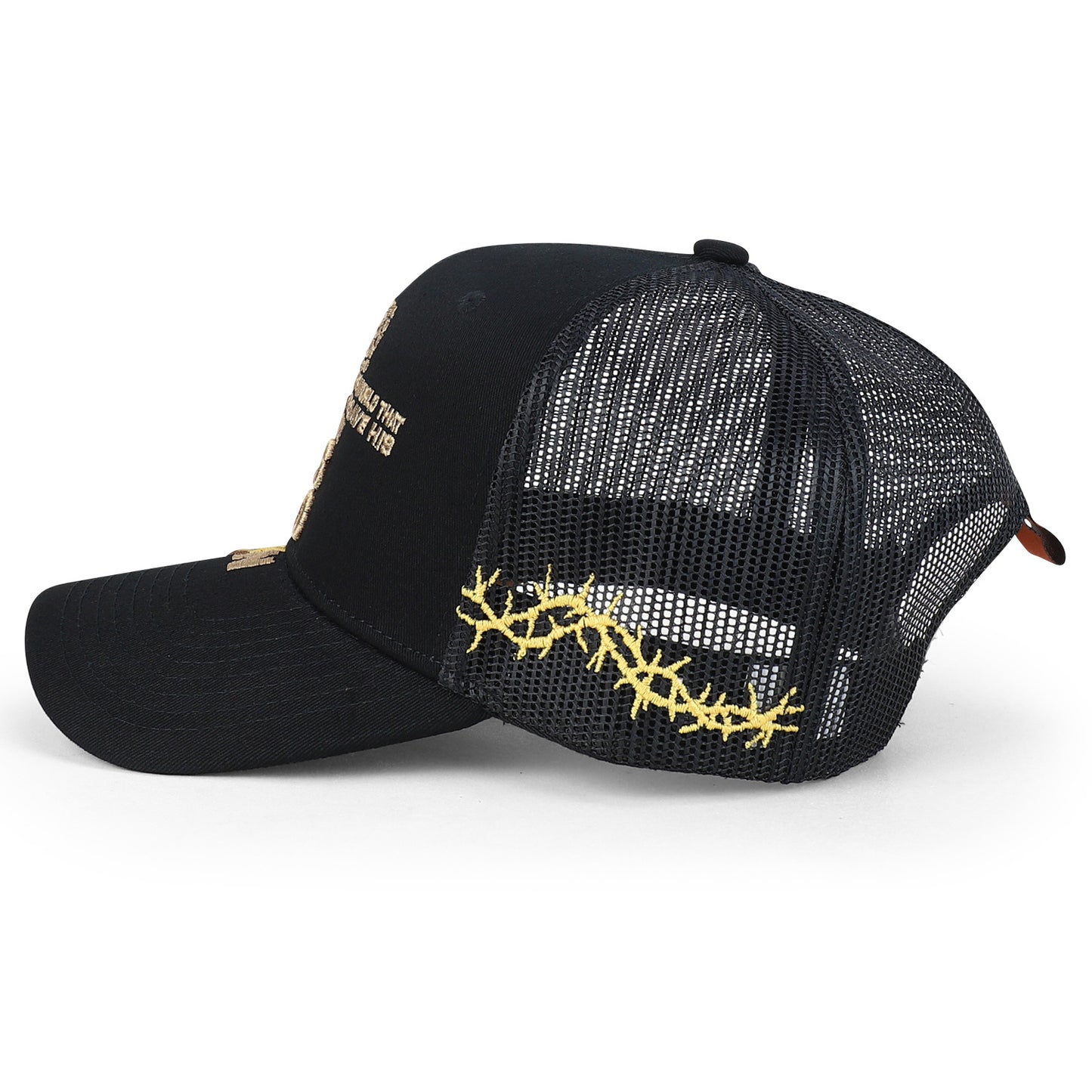 Jesus Saves Embroidered Trucker Cap Curved Bill Six Panel Casual Hat Cotton Polyester Blend