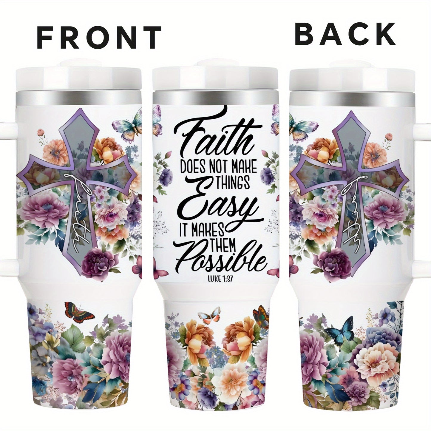 Mikenda Insulated Stainless Steel Vacuum Cup With Straw