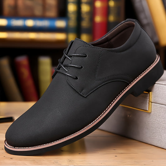 Men's Round Toe Oxfords Dress Shoes With Rubber Sole