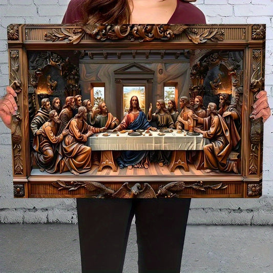Wooden Framed The Last Supper Canvas Art Print