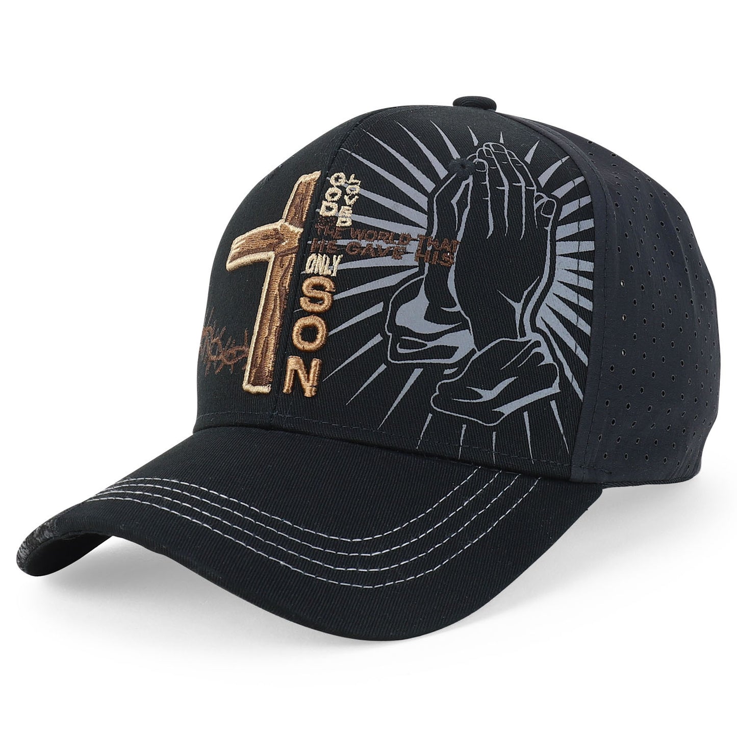 Jesus Saves Embroidered Trucker Cap Curved Bill Six Panel Casual Hat Cotton Polyester Blend