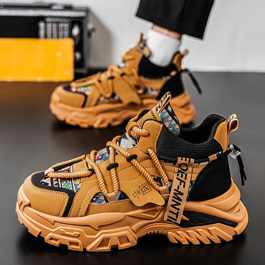 Versatile Mens High Top Casual Shoes Trendy Street Sneakers