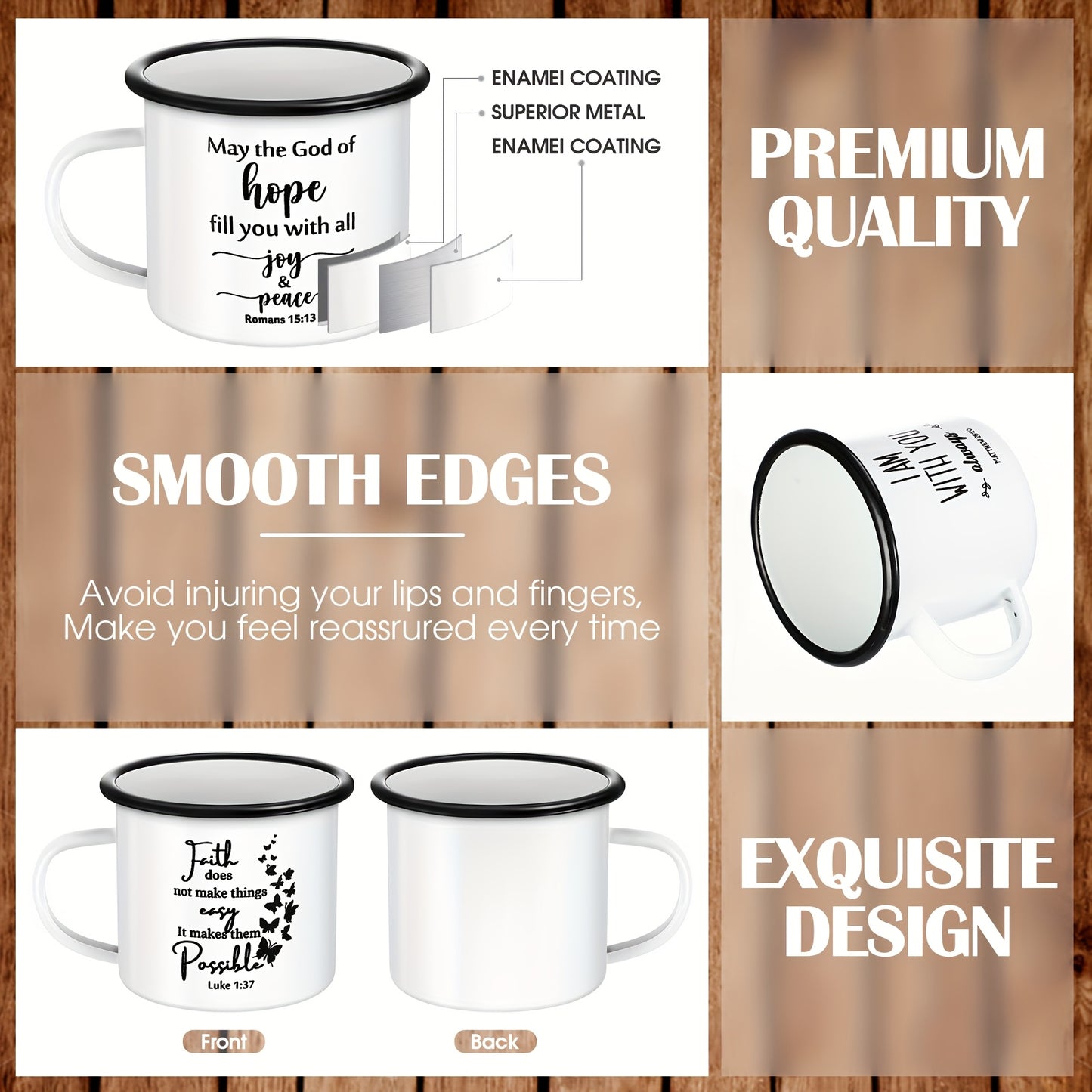 Christian Enamel Mugs With Handle Inspirational Christian Gifts