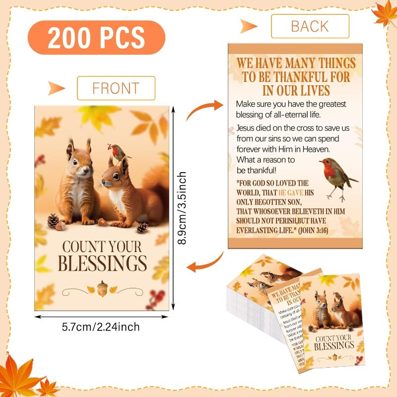 Gospel Tract Cards Pack 200 Salvation Bible Verse Postcards