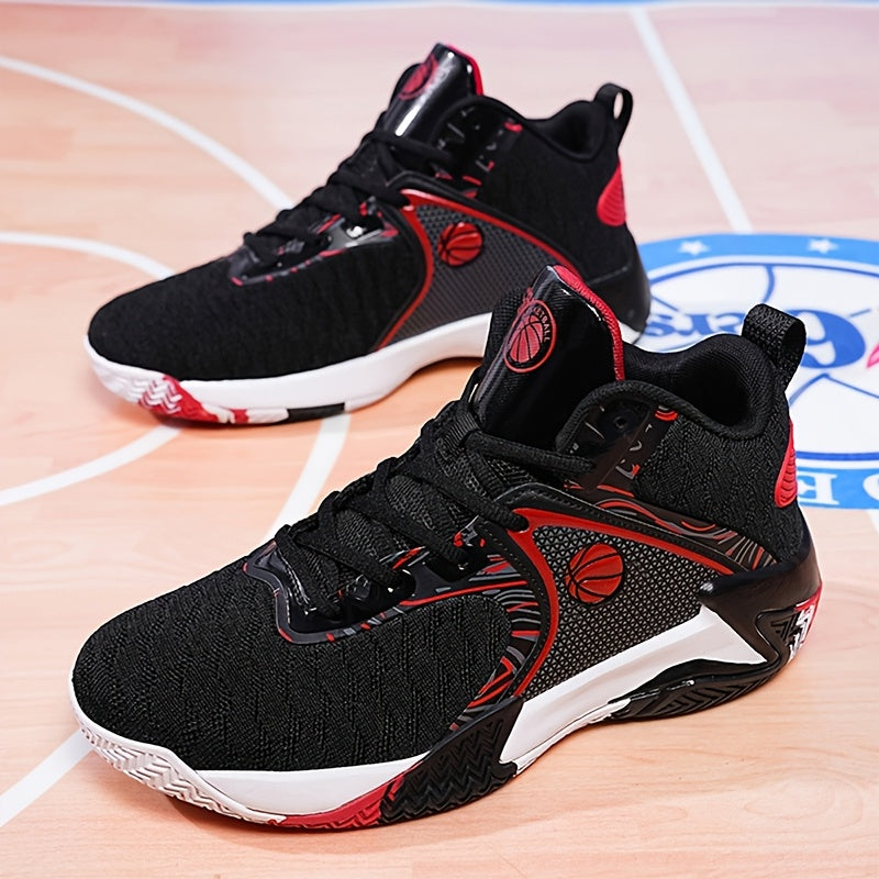 Mens High Top Basketball Sneakers Non Slip Breathable Mesh