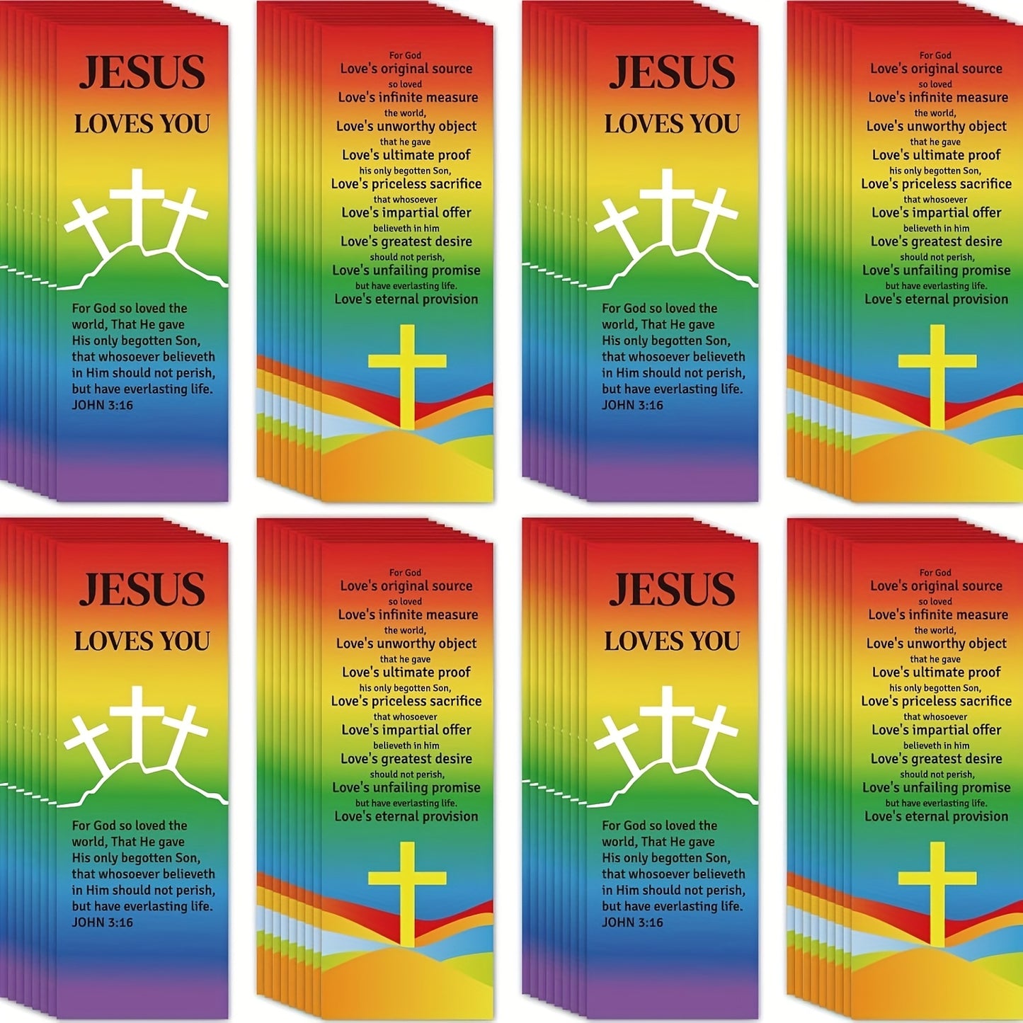 Christian Bible Bookmark Cards 120 Count Gospel Tracts