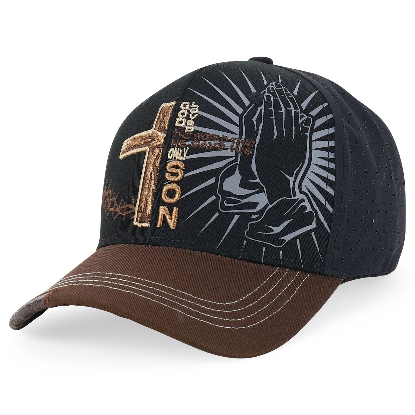 Jesus Saves Embroidered Trucker Cap Curved Bill Six Panel Casual Hat Cotton Polyester Blend