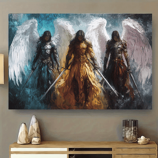 In His Divine Power Archangels Canvas Art Print Decor