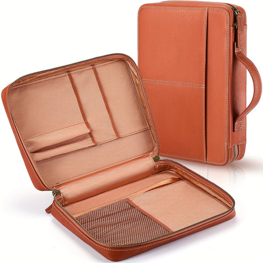 Faux Leather Bible Cover For Men Women Large Light Brown