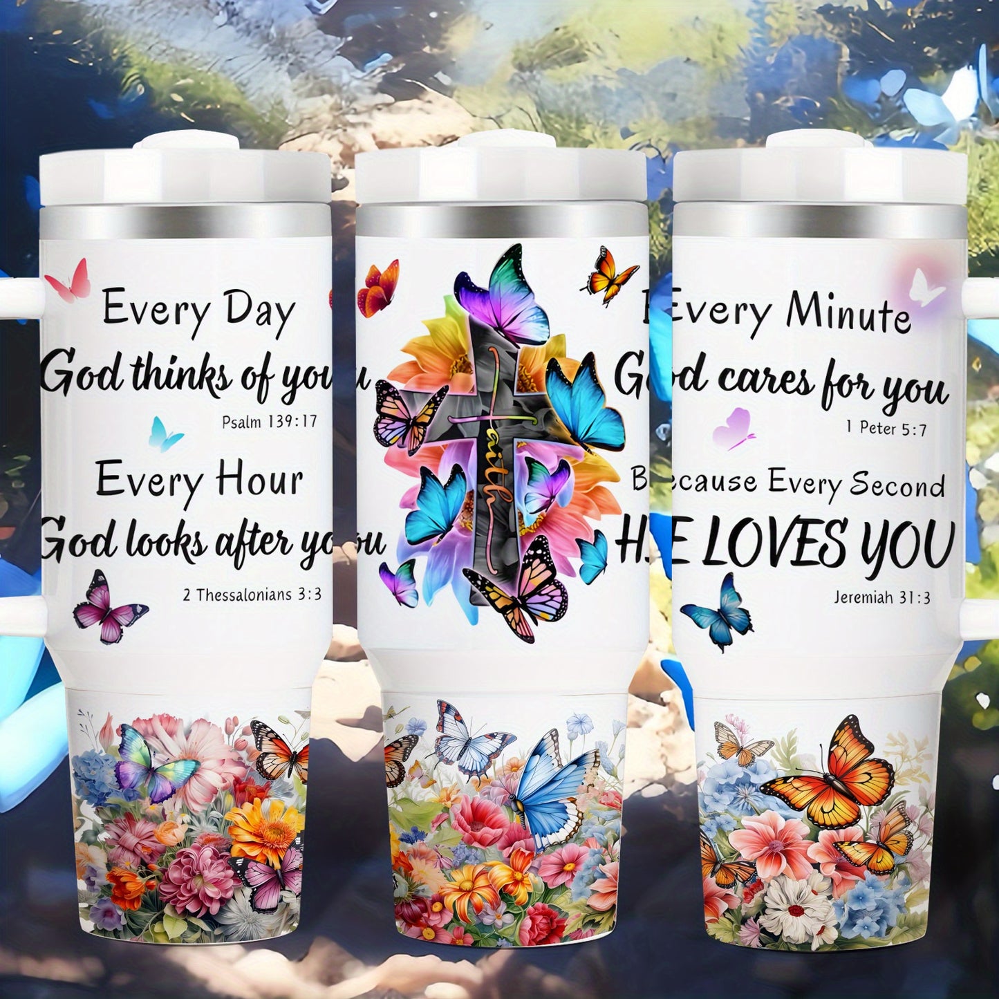 Mikenda Insulated Stainless Steel Tumbler God Loves You
