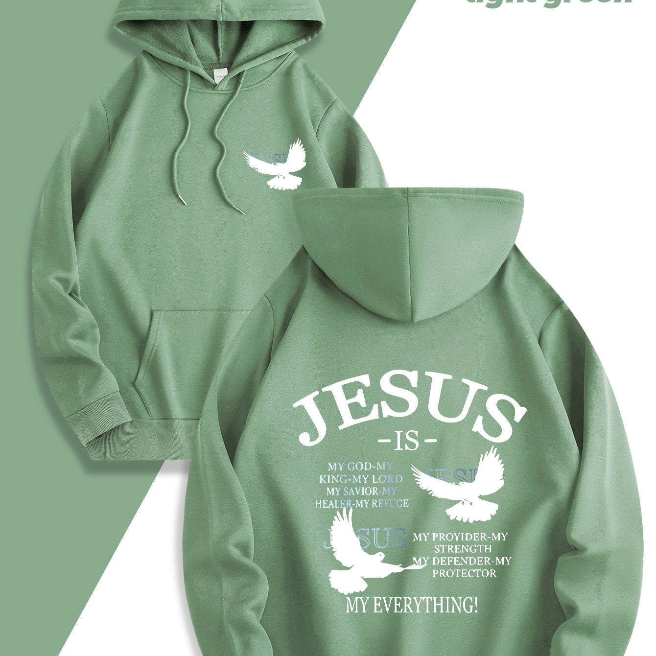 Divine Power Jesus and Dove Graphic Hoodie Unisex Gift