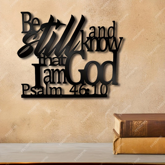 1pc Bible Verse Sign Metal Wall Art Decor