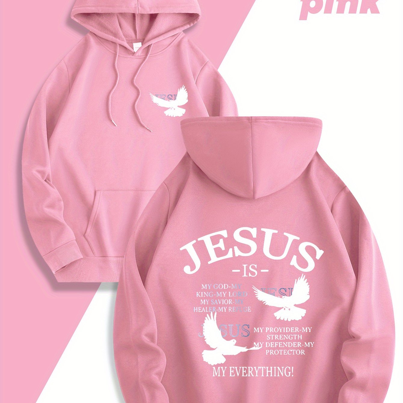 Divine Power Jesus and Dove Graphic Hoodie Unisex Gift