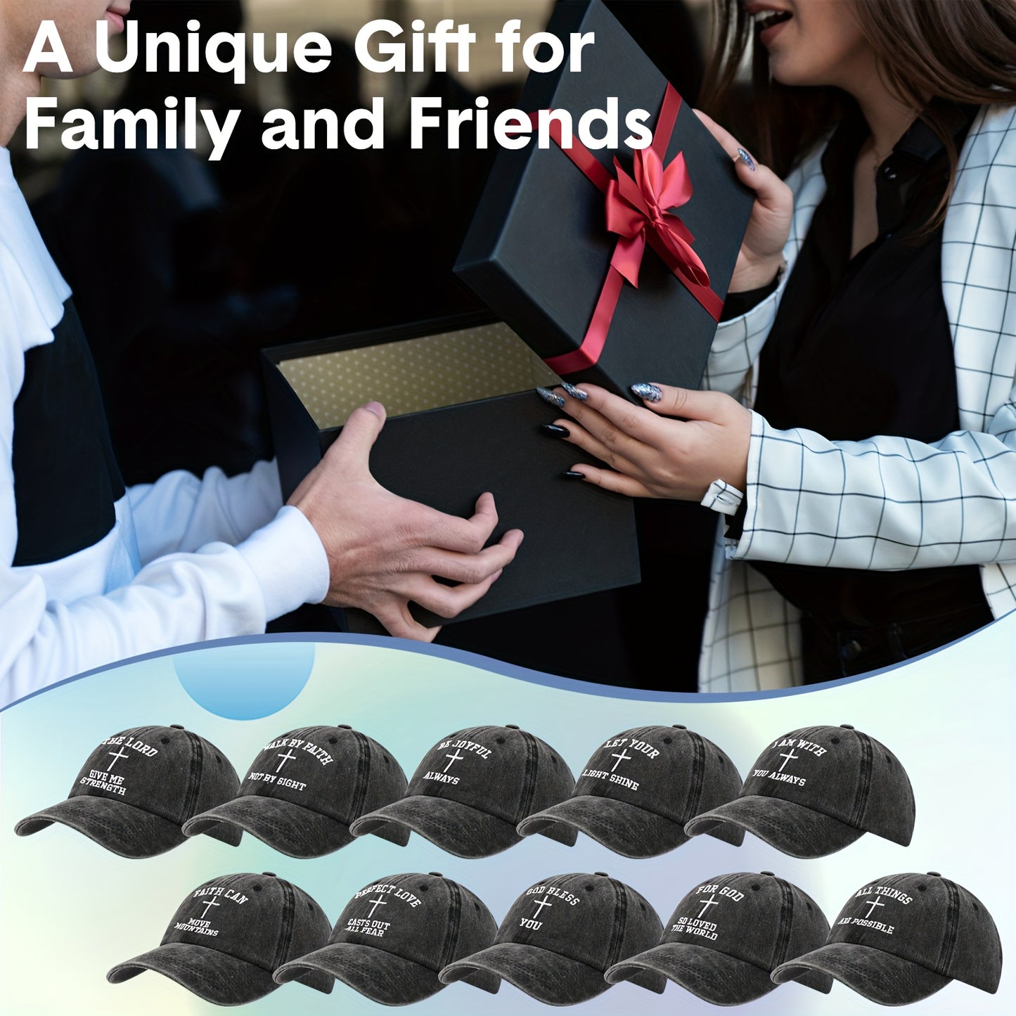 Cross Design Faith Hats Christian Baseball Caps Men Women