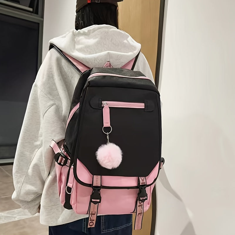 Lightweight Oxford College Style Backpack For Teenagers