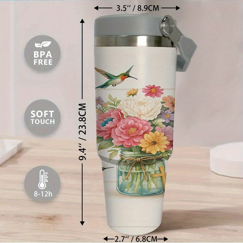 Stainless Steel Tumbler With Straw And Jeremiah 29 11