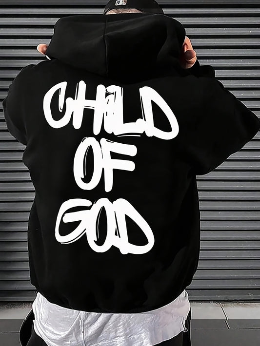 Mens Vintage Letter Print Hoodie Casual Streetwear Pullover