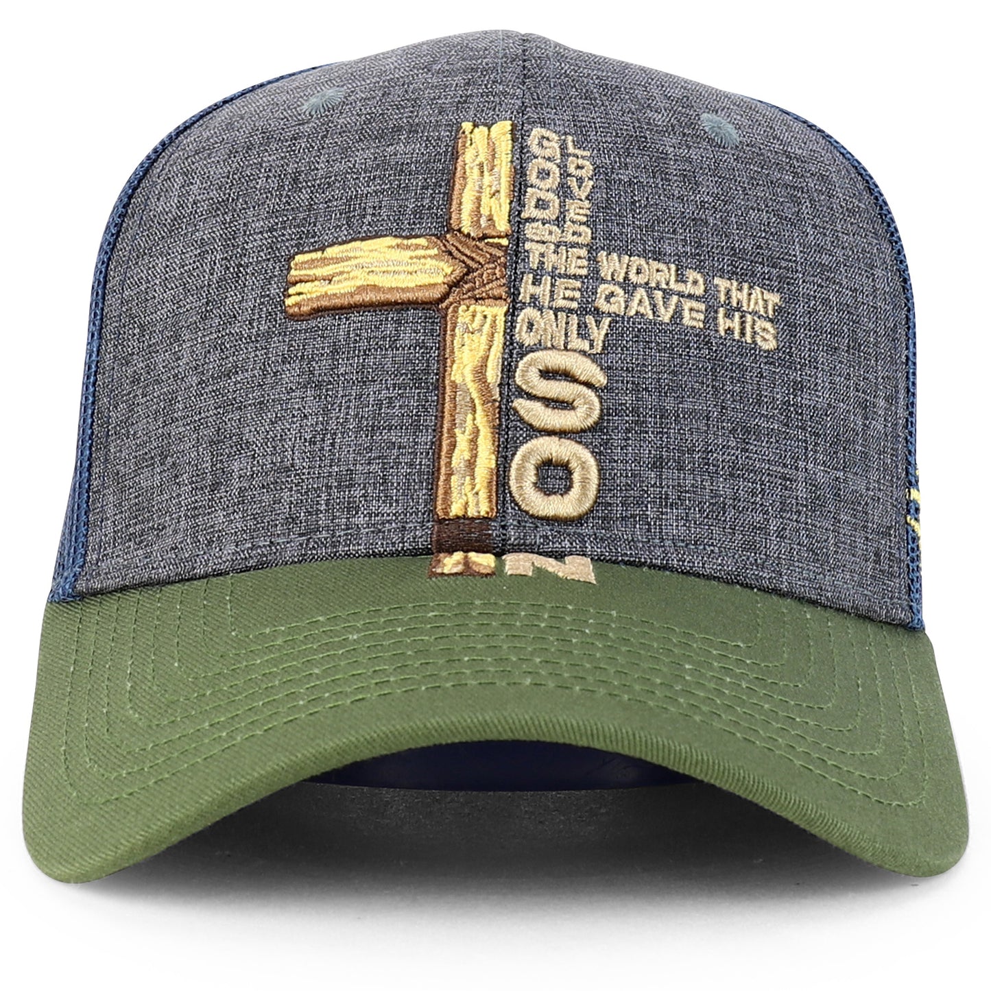 Jesus Saves Embroidered Trucker Cap Curved Bill Six Panel Casual Hat Cotton Polyester Blend