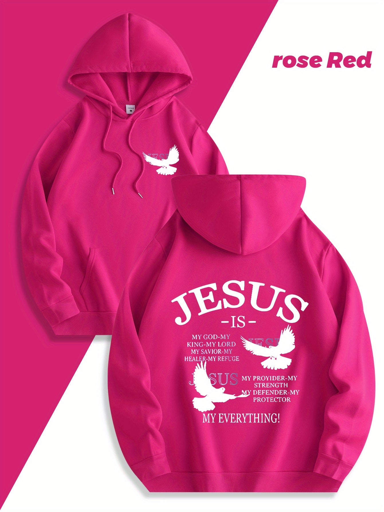 Divine Power Jesus and Dove Graphic Hoodie Unisex Gift