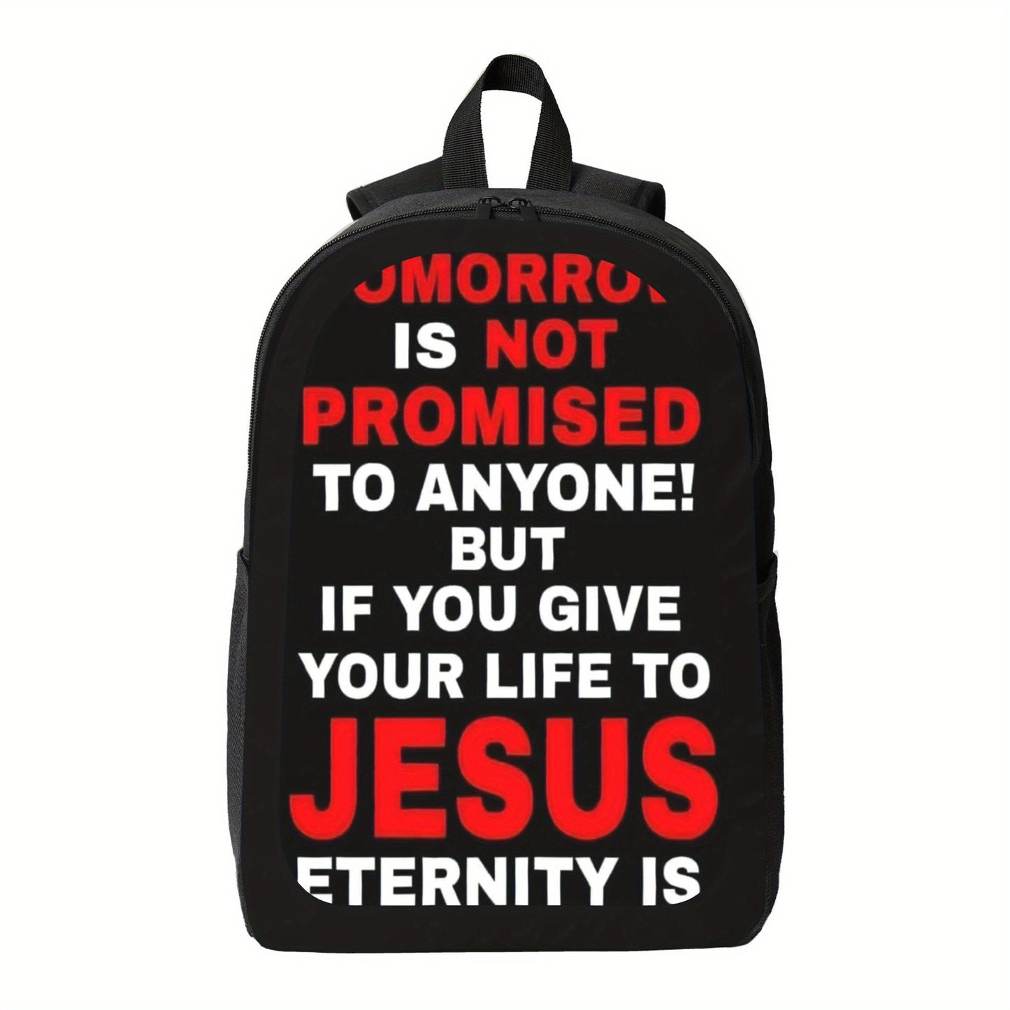 Christian Faith Backpack With Jesus Quote Laptop Bag