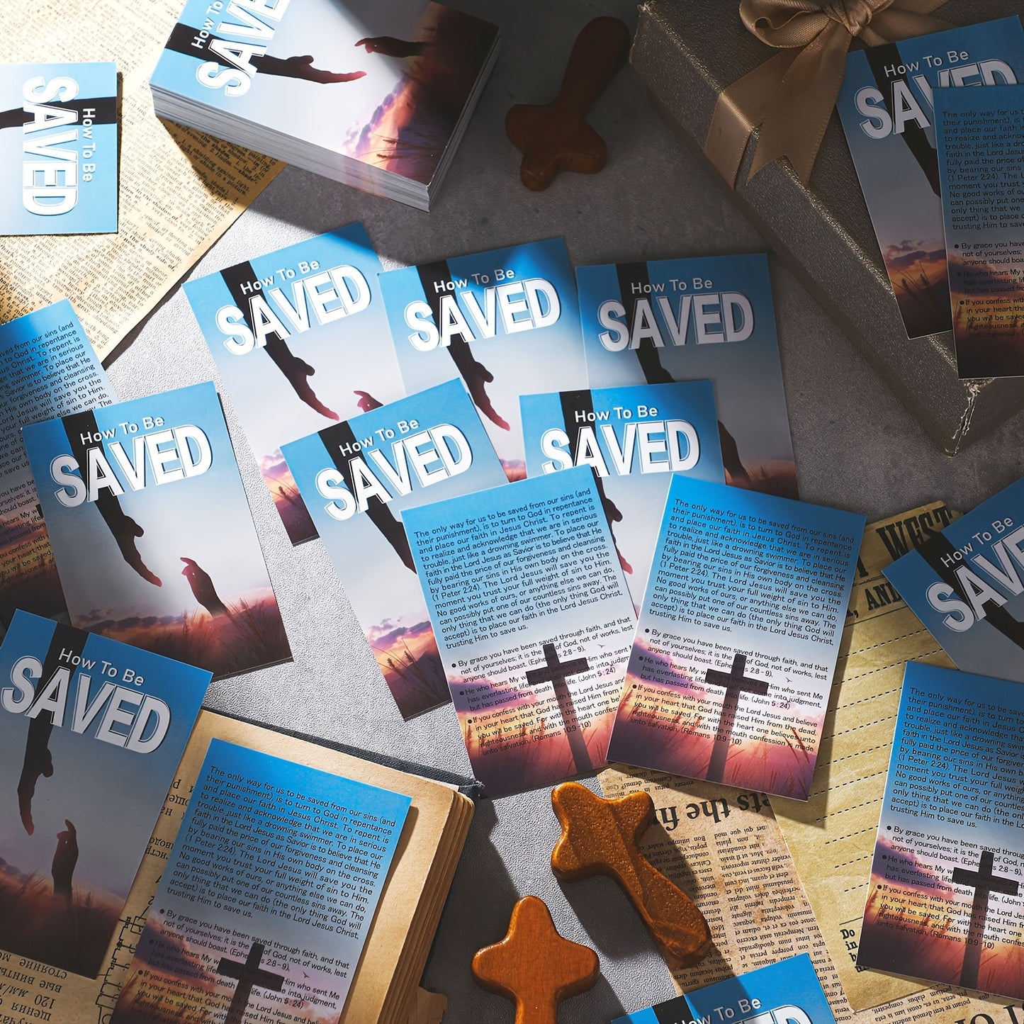 Gospel Tract 200-piece Card Set - Pocket-sized Inspirational