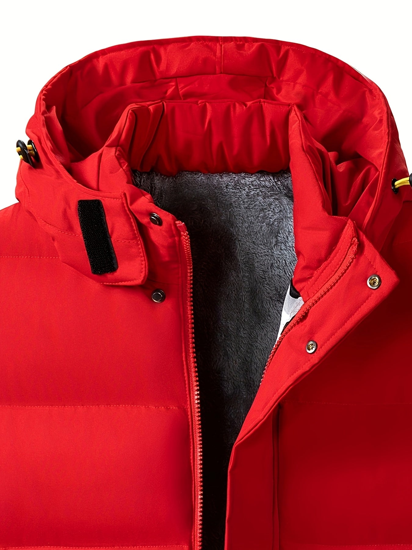 Mens Hooded Winter Vest Casual Street Polyester Jacket