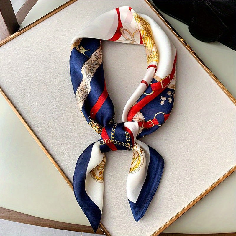 Square Scarf Elegant Women's Polyester Shawl Bandana