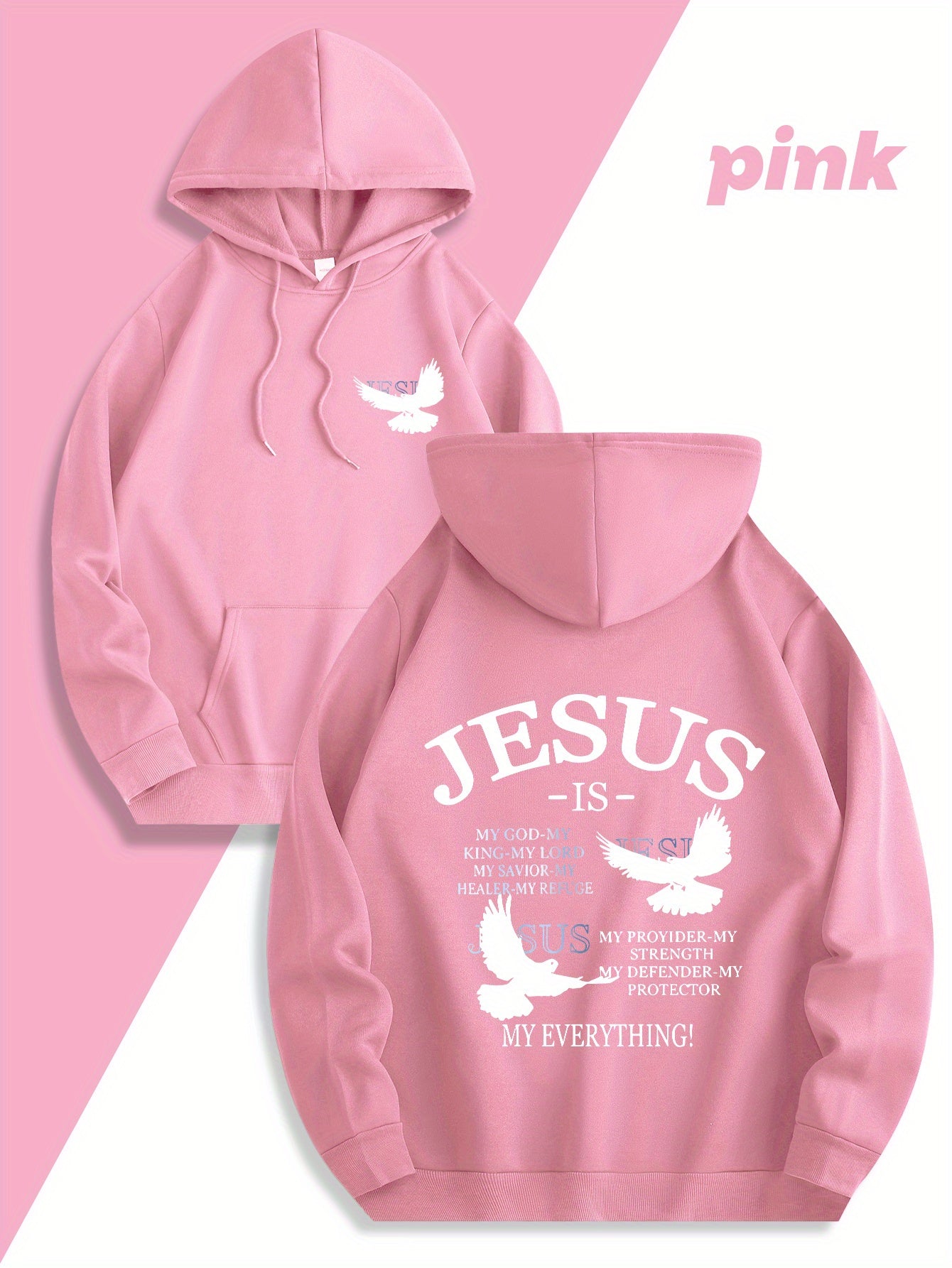 Divine Power Jesus and Dove Graphic Hoodie Unisex Gift