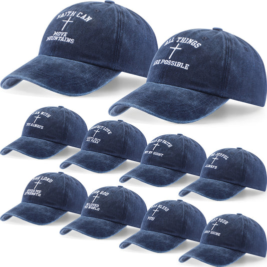 Christian Baseball Caps With Cross Bible Verse Designs