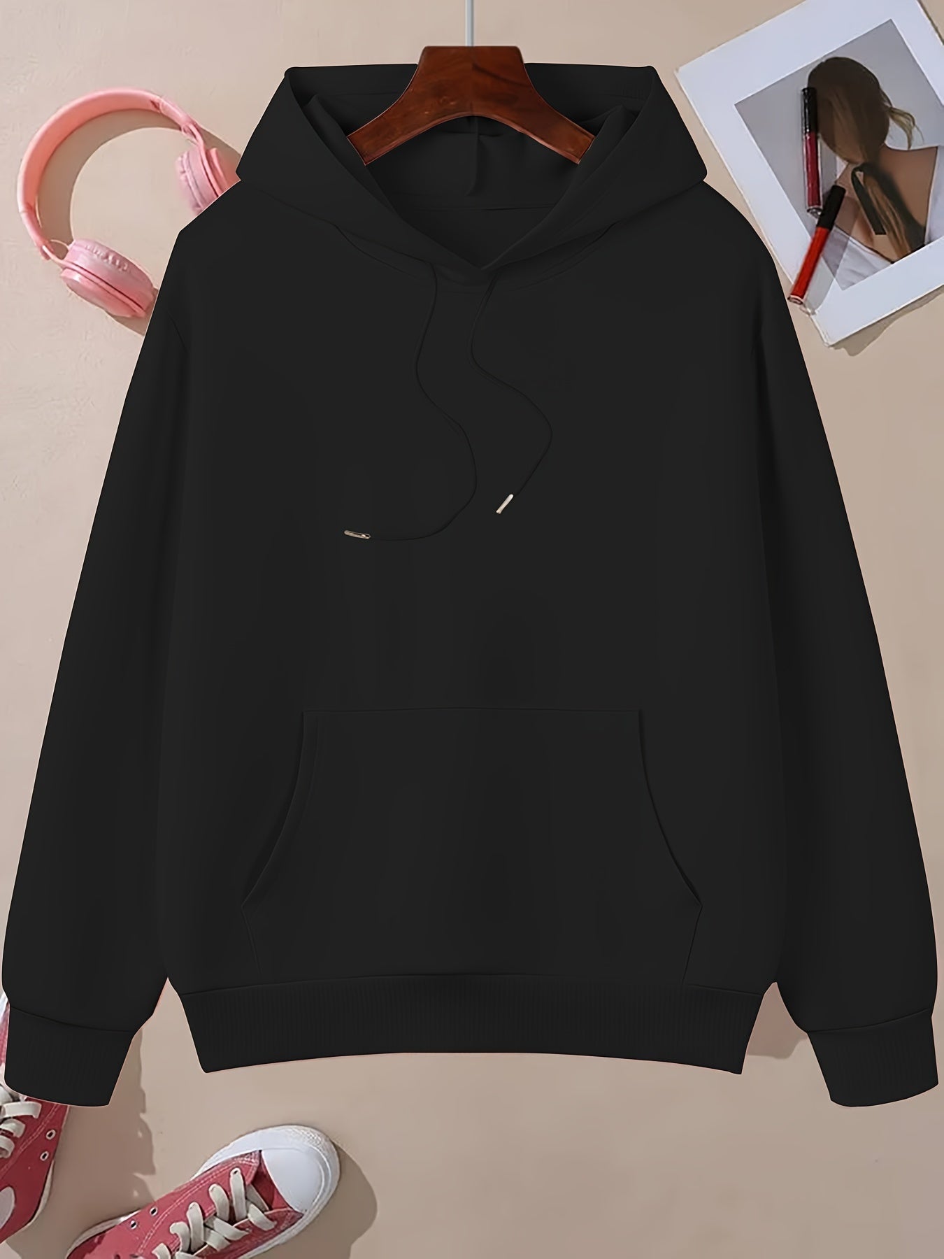IHDP Alphabet Pattern Hoodie Women Casual Sweater Edition