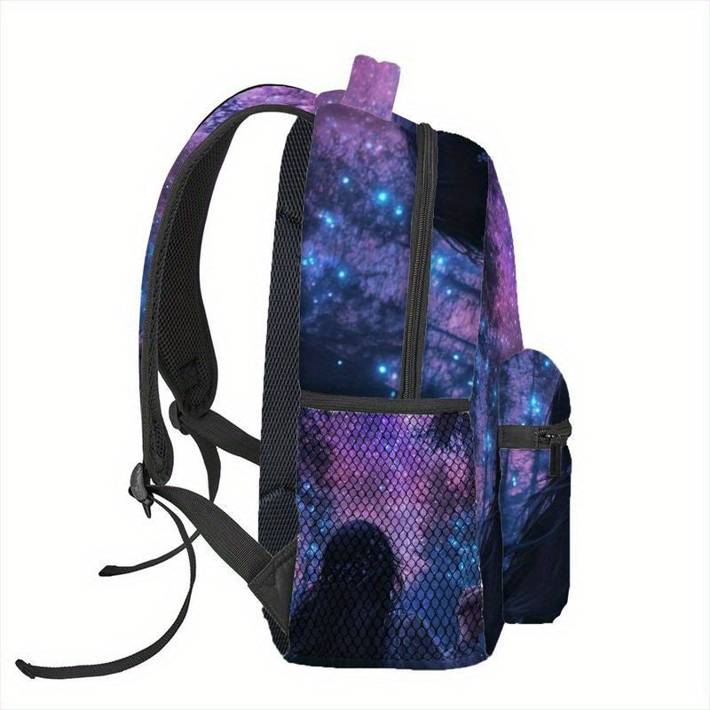 In His Divine Power Galaxy Backpack With Starry Night Print