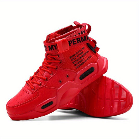 Fashionable High Top Men's Basketball Shoes Sports Leisure Walking Shoes