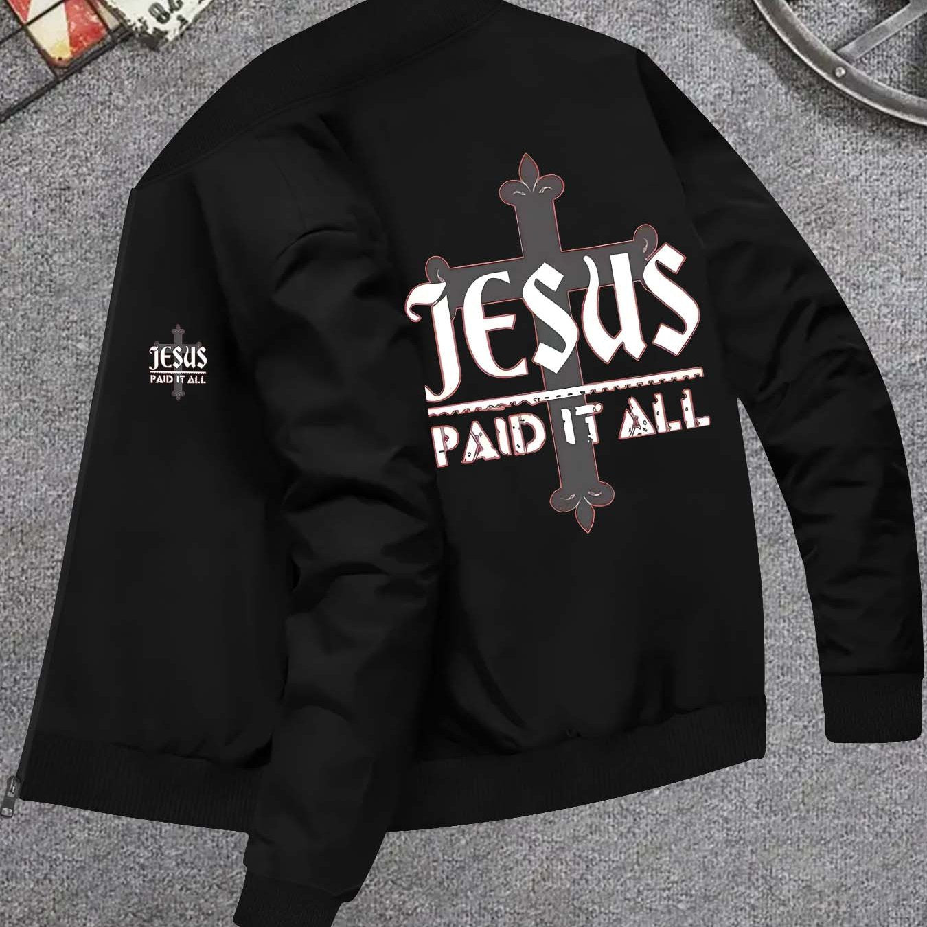 Divine Power Jesus Paid It All Bomber Jacket Vintage
