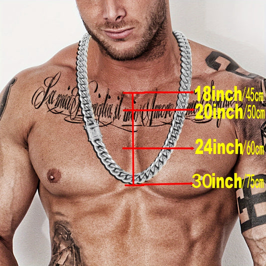 Miami Cuban Link Chain For Men Golden Plated Jewelry