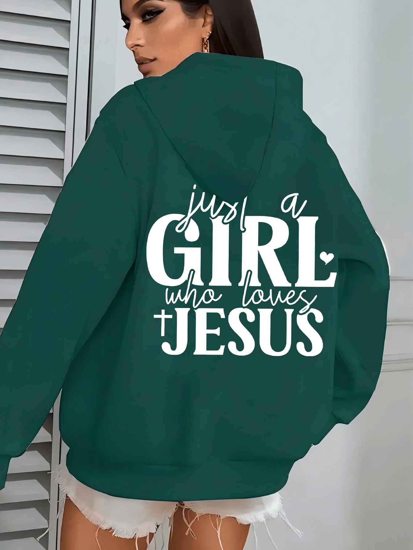 St Patricks Day Hooded Jacket Just A Who Loves Jesus Print
