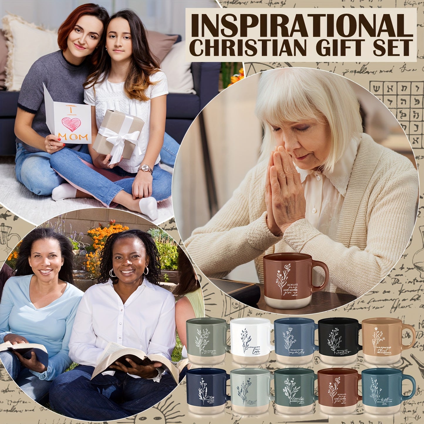 PATELAI Inspirational Christian Mugs for Women Ceramic Gift