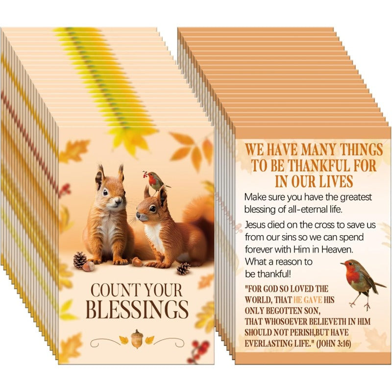 Gospel Tract Cards Pack 200 Salvation Bible Verse Postcards