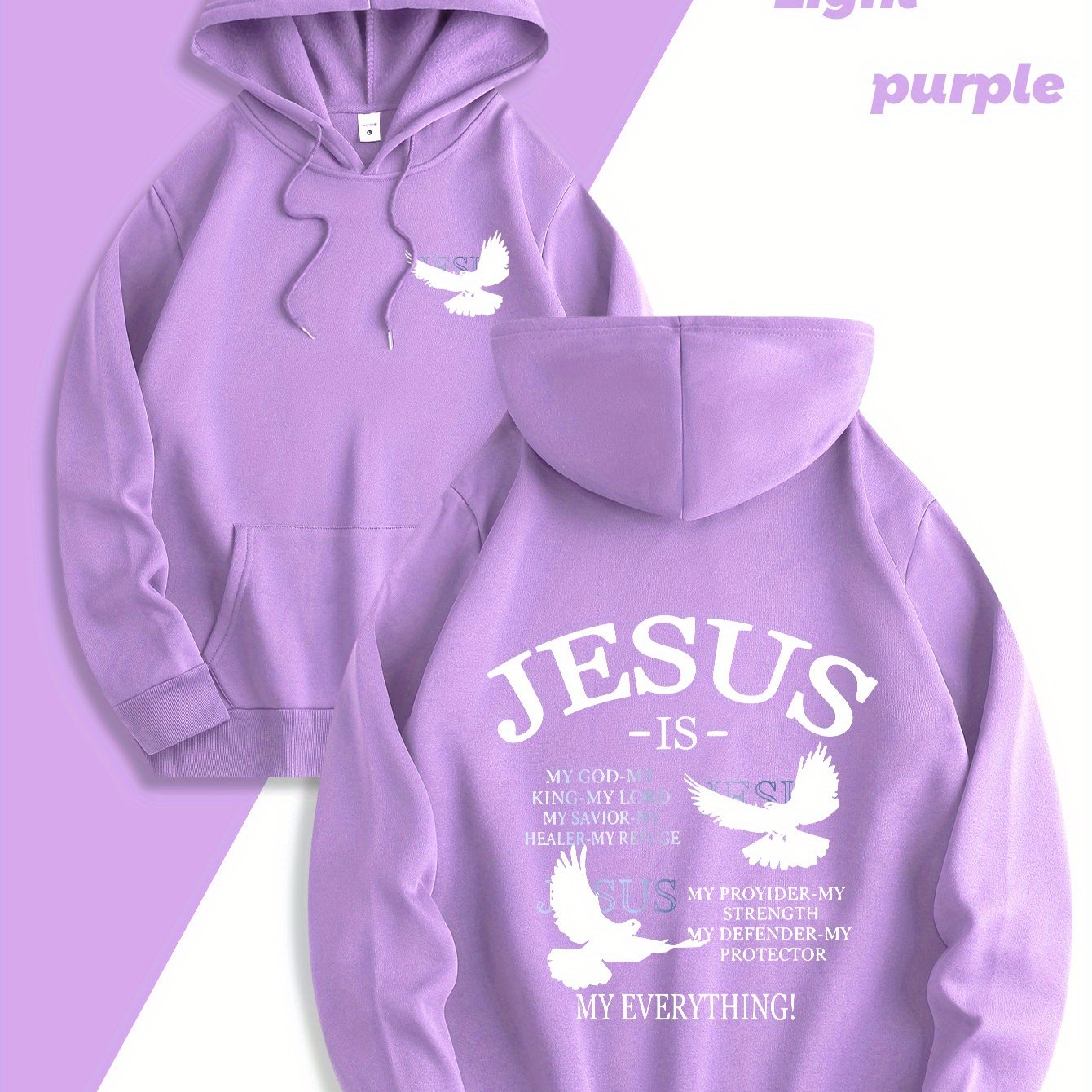 Divine Power Jesus and Dove Graphic Hoodie Unisex Gift