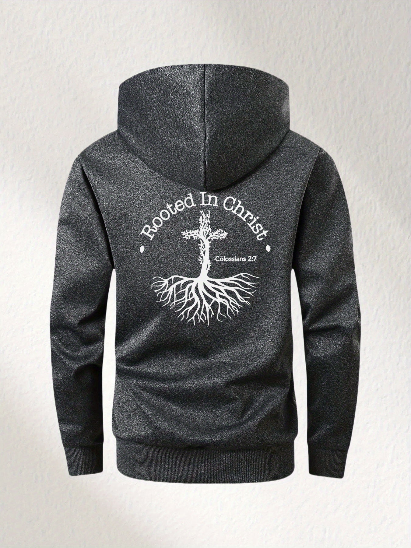 Divine Power Rooted In Christ Slim Fit Hooded Jacket Men