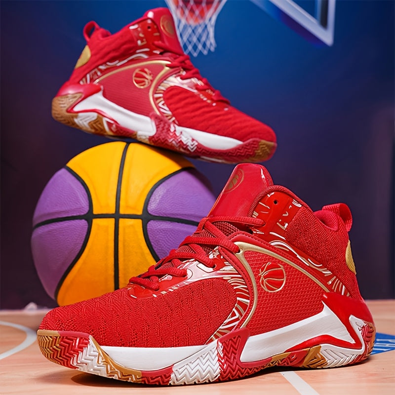 Mens High Top Basketball Sneakers Non Slip Breathable Mesh