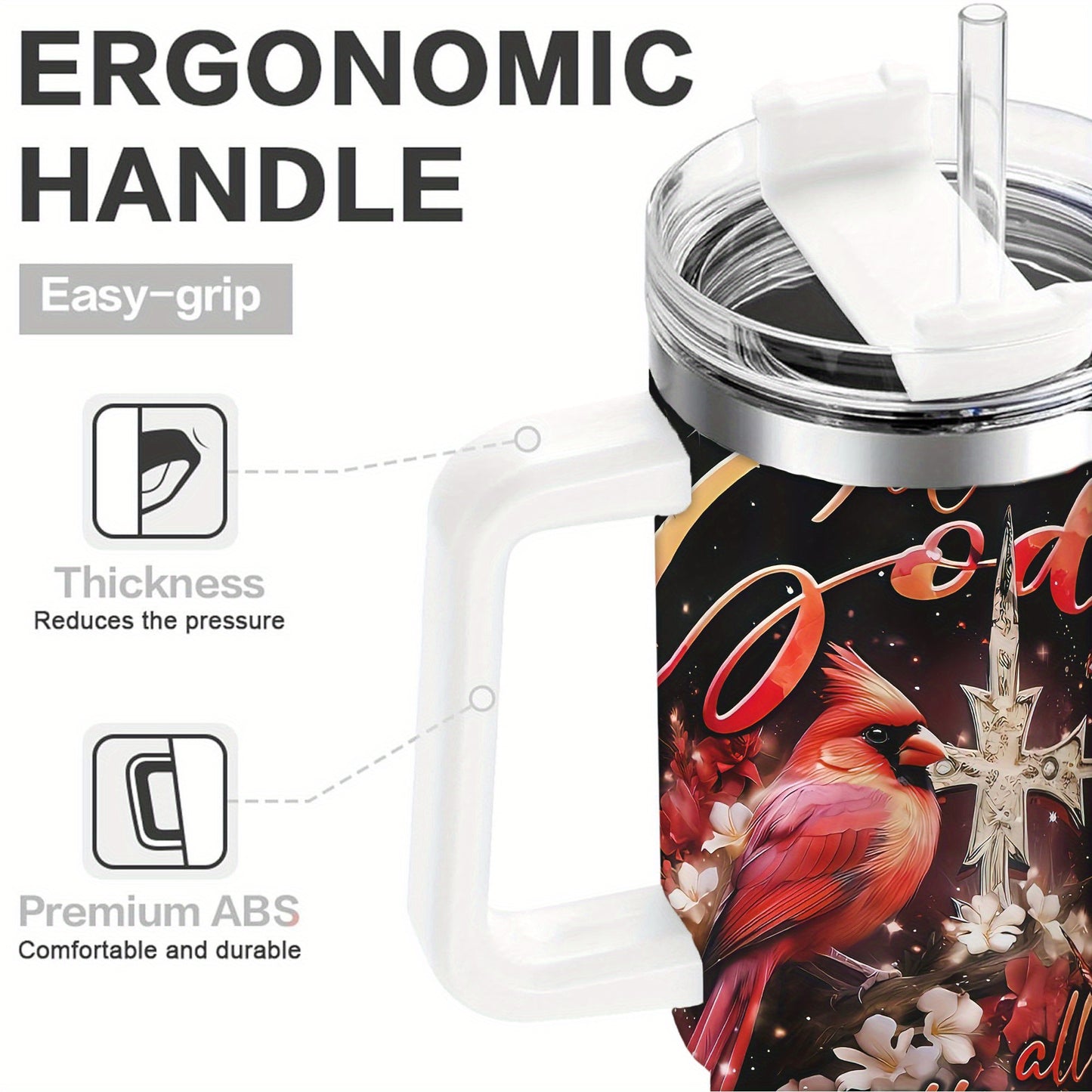 Stainless Steel Tumbler With God All Things Possible Inspirational Design