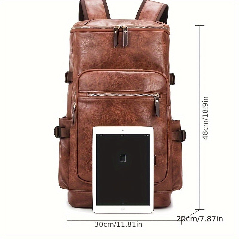 Sendpistil Soft PU Hiking Bag Large Capacity Travel Tote