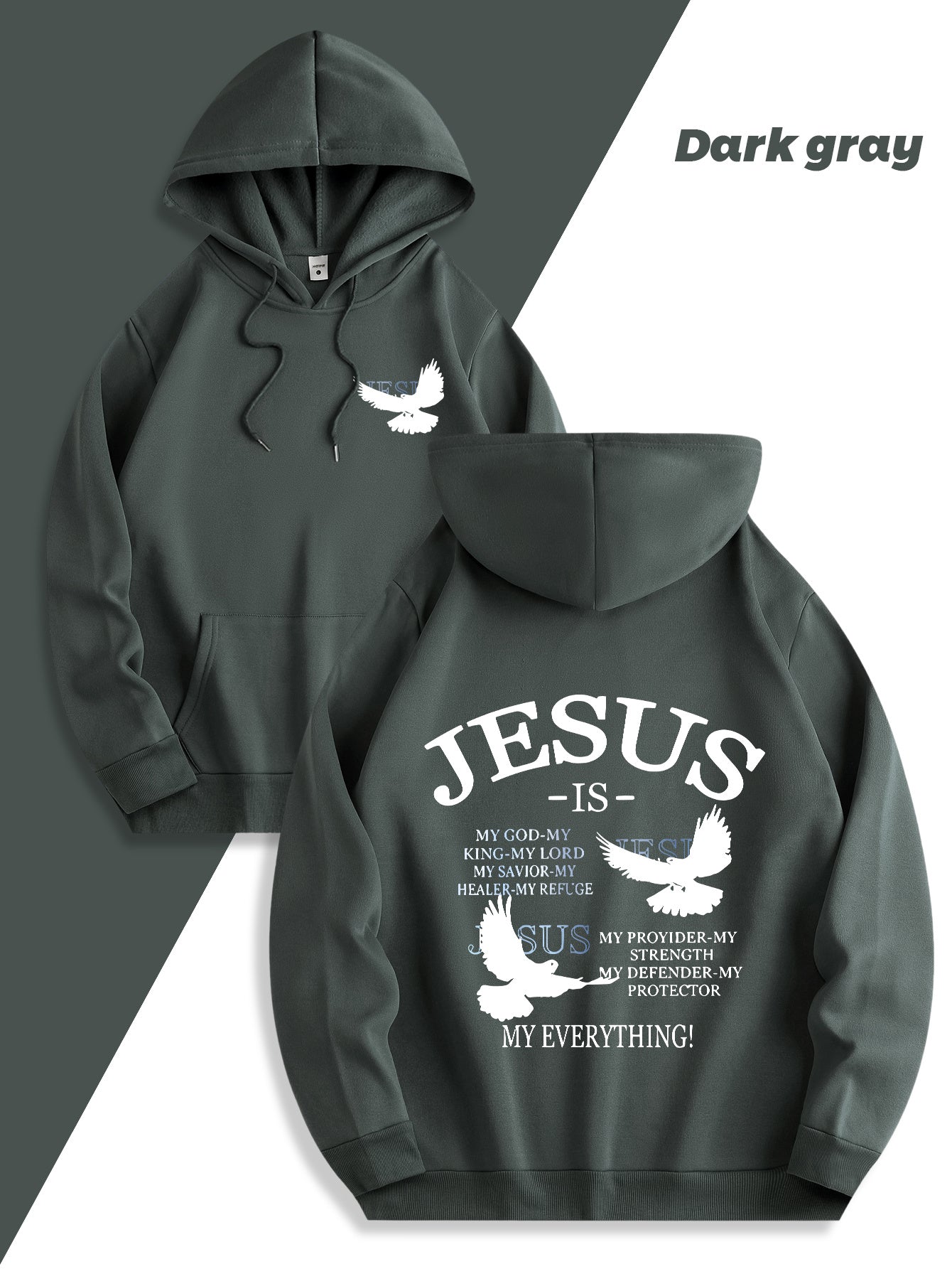 Divine Power Jesus and Dove Graphic Hoodie Unisex Gift